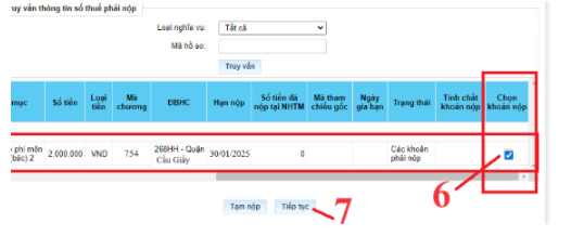cách nộp lệ phí môn bài online
